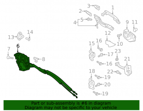 Mazda CX-9 16-23 rear right door lock