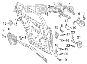 Mazda CX-9 16-23 rear right door lock