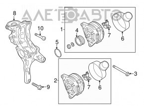 Oil filter housing Audi A4 B8 08-16 2.0T