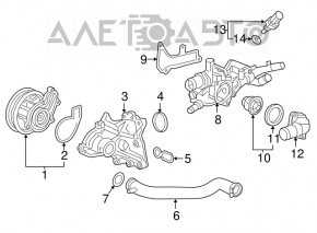 Thermostat cover Honda CRV 17-22 1.5T