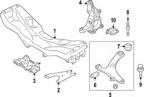 Lower control arm front right Subaru Impreza 17-23 GK