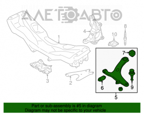 Lower control arm front right Subaru Impreza 17-23 GK