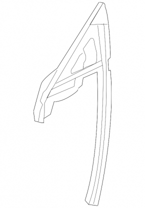 Glass seal front right Chevrolet Camaro 16- front on the door