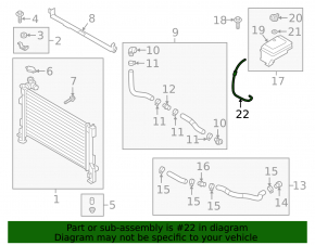 Coolant expansion tank tube for Hyundai Sonata 18-19 2.0