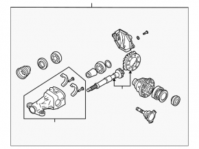 Rear differential gearbox Infiniti G37 4d 11-13 RWD