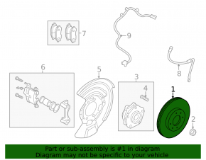 Mitsubishi Outlander 22-25 front left brake disc