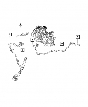 Jeep Cherokee KL 19-23 2.0T Turbo Cooling Return Line