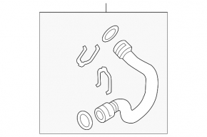 Upper cooling pipe Audi A6 C7 12-15 pre-rest 2.0