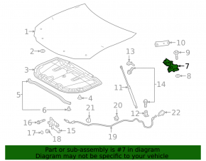 Hood hinge left Lexus ES250 ES300h ES350 19-