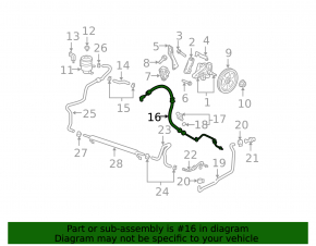 High pressure hose power steering Acura MDX 07-13