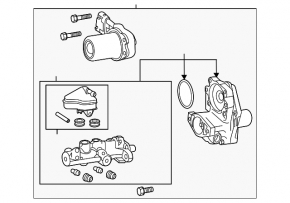 Brake master cylinder for a 2013-2015 Honda Accord hybrid