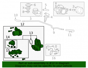 Brake master cylinder for a 2013-2015 Honda Accord hybrid