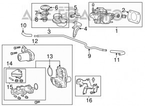 Brake master cylinder for a 2013-2015 Honda Accord hybrid