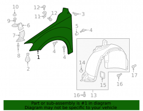 Front right wing VW Tiguan 18- SIMYI