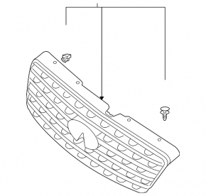 Radiator grill grill Infiniti FX35 FX45 03-05