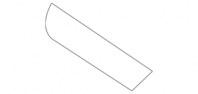 Dashboard cover left Subaru Outback 15-19 brown with chrome strip, worn