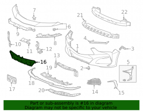 Acura TLX 20-25 Base Front Bumper Lower Grille, SH-AWD, A-Spec