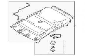 Mitsubishi Eclipse Cross 18-20 Headliner Without Sunroof