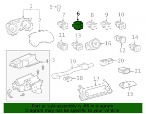 Toyota Venza 23-24 instrument cluster light control button