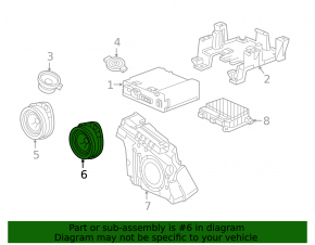 Chevrolet Volt 11-15 rear left speaker is dented, no housing fragment
