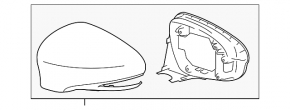 Right side mirror cover for Lexus CT200h 11-17 turn signal