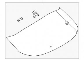 Rear window of the trunk door of Nissan Ariya 23-25 for the camera