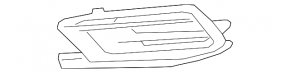 Front bumper grille right Chevrolet Cruze 15-16 rest without fog lights, chrome