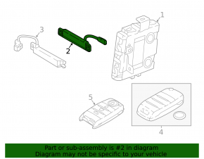 Antenna keyless rear bumper Kia Niro 17-22