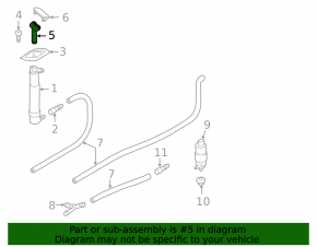 Headlight washer nozzle left Porsche Cayenne 958 11-17