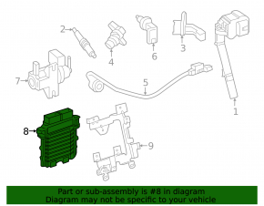 ECU block engine computer Mercedes C-class W205 300/350e/350h 15-18