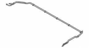 The coolant hose under the battery of a Ford Mustang Mach-E 21-23