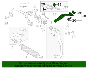 Short lower turbo pipe for Audi A6 C8 19-25 3.0T