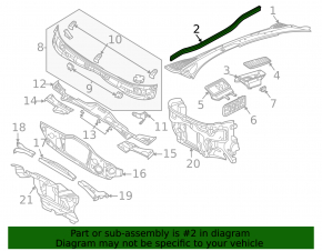 Windscreen wiper grille seal Volkswagen ID.4 21-23