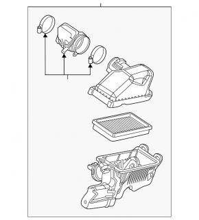 Air filter housing Nissan Versa 12-19 usa 1.6
