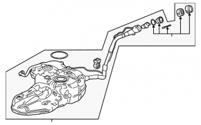 Fuel tank with neck Honda CRV 20-22 hybrid