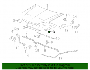 Chevrolet Volt 16- Hood Insulation Clip