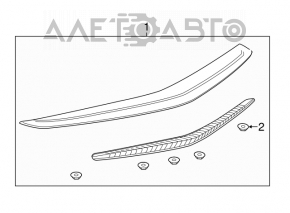 Rear spoiler with brake light for Cadillac ATS 13-18