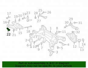 Rear control arm mounting bracket left BMW X5 F15 14-18