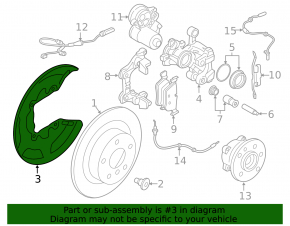 Brake Disc Cover Rear Left BMW X1 F48 16-22