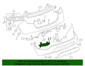 Reflector rear right Buick Encore 17-19