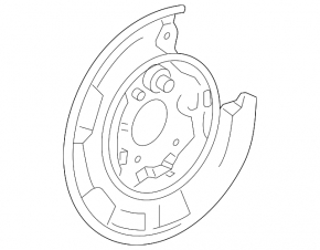 Rear left brake disc cover Toyota Highlander 08-13
