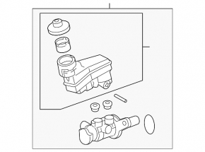 Toyota Camry v40 master brake cylinder without reservoir