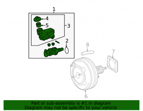 Toyota Camry v40 master brake cylinder without reservoir