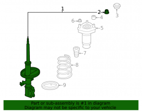 Rear left shock absorber Lexus RX400h 06-07