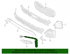 Front bumper molding left MW X7 G07 20-22