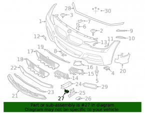 Front subframe bracket left BMW 4 F32/33/36 14-20