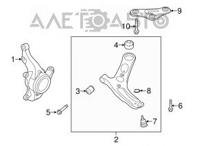 Front right axle Kia Forte 4d 14-18