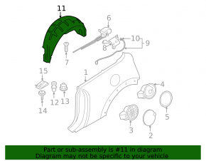 Mudguard rear right Mini Cooper Clubman R55 07-14