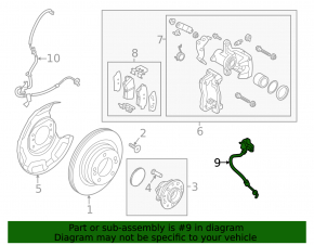 Brake hose rear right Kia Forte 4d 14-18