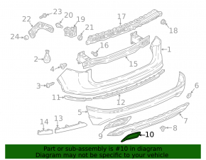 Right muffler frame VW Tiguan 18 - chrome